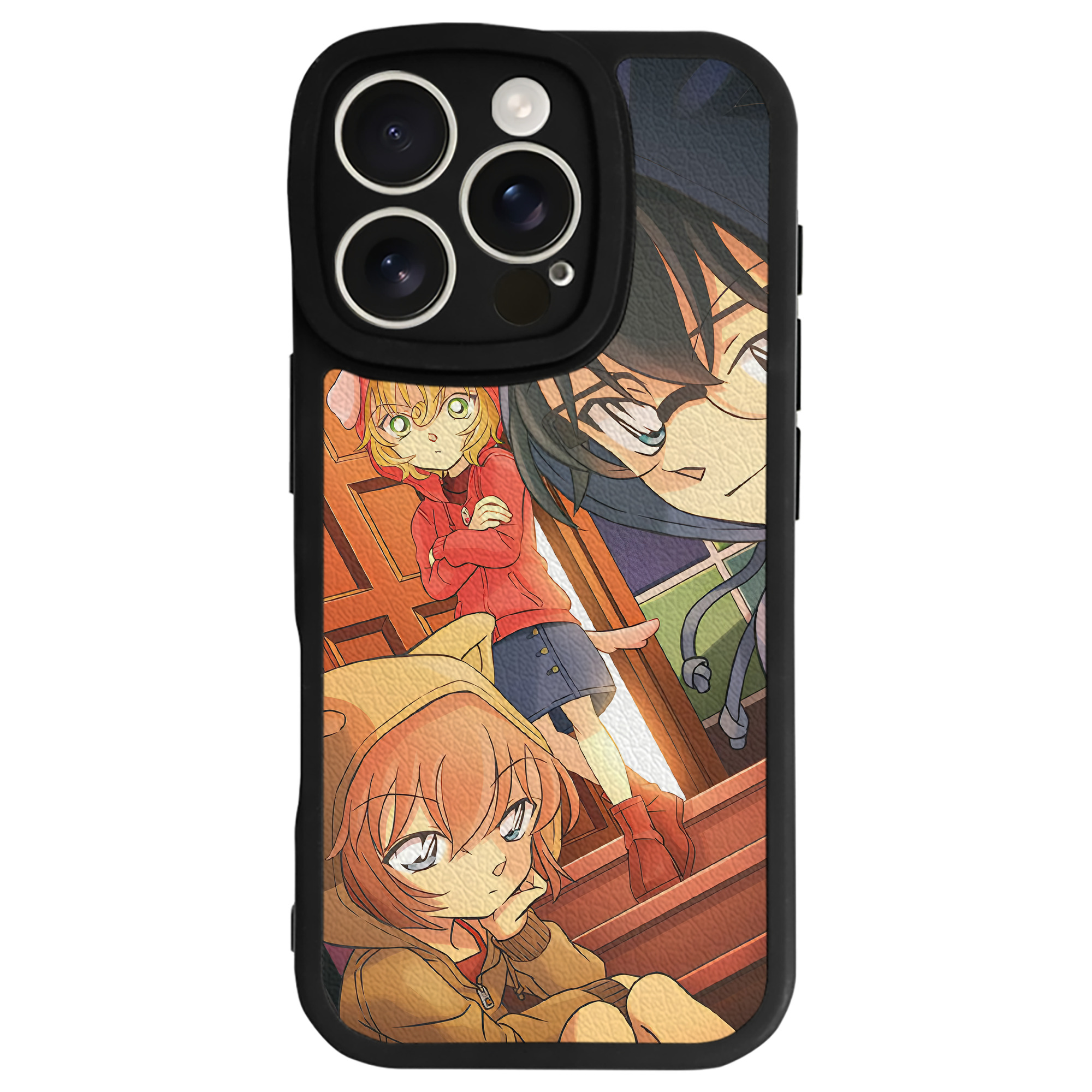 （画像用） 名探偵コナン Detective Conan 【iPhone 16シリーズ対応】シリコンスマホケース（レザー調） 材質：シリコン